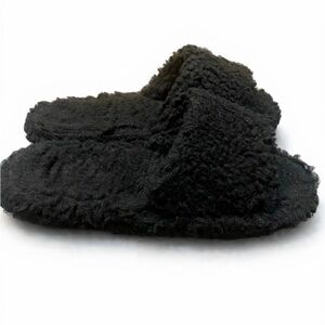 INC International Concepts Fuzzy Black womens Slippers